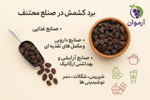 انواع کشمش ایرانی و کاربرد آن در صنایع مختلف 